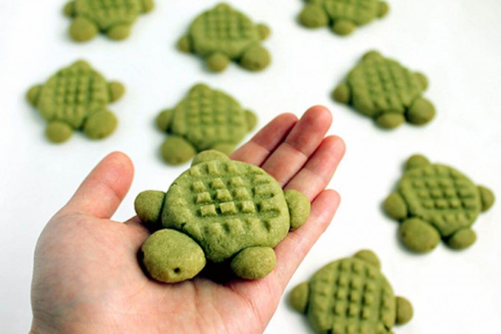Matcha Turtle Cookies