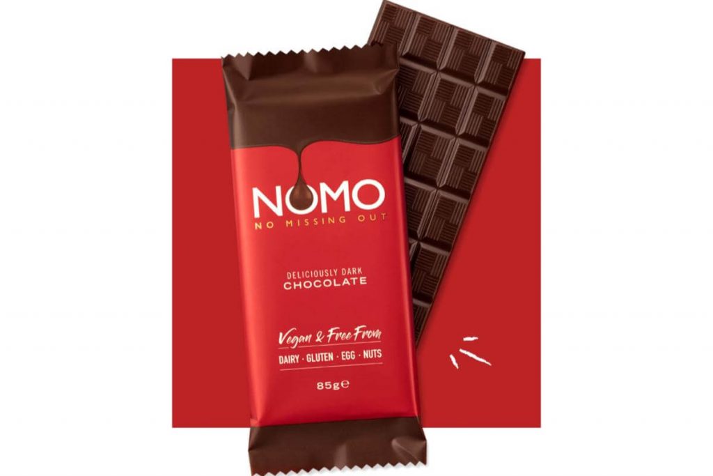 Nomo Large Vegan Dark Chocolate Bar Cocoa