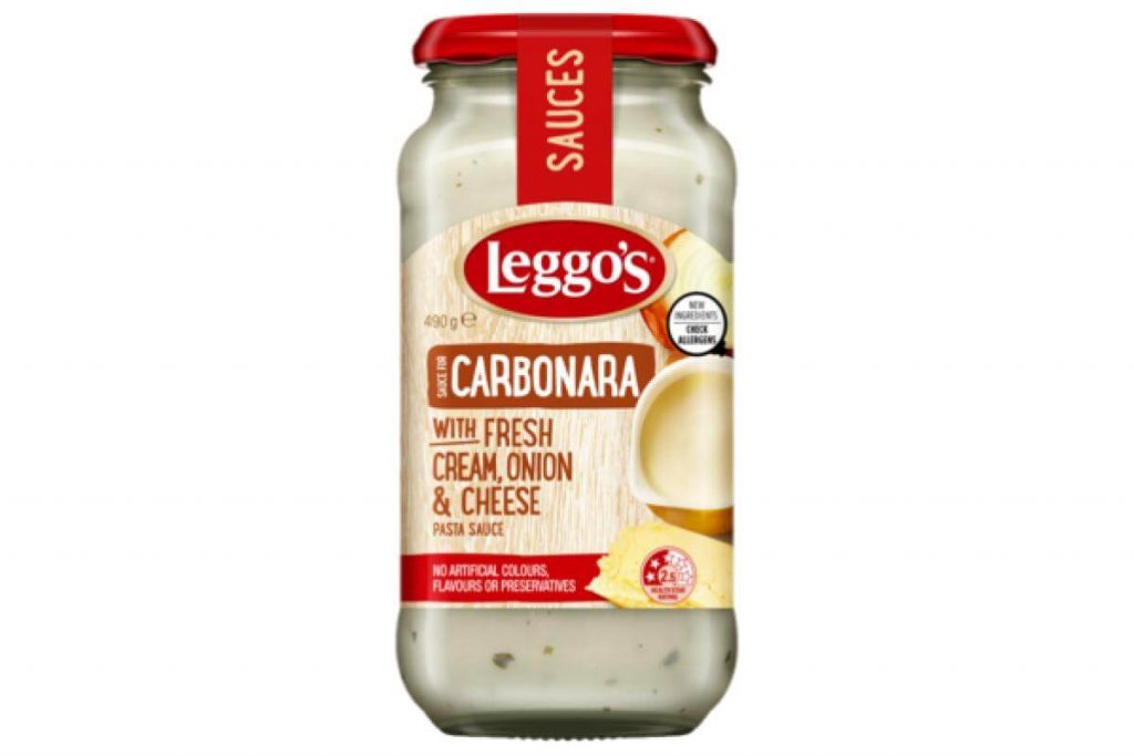 Leggos Carbonara with Fresh Cream Onion Cheese Pasta Sauce