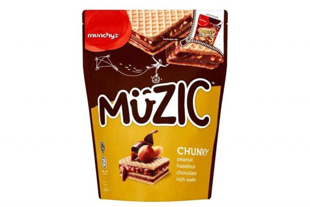 Munchys Muzic Wafer Chunky Chocolate Hazelnut
