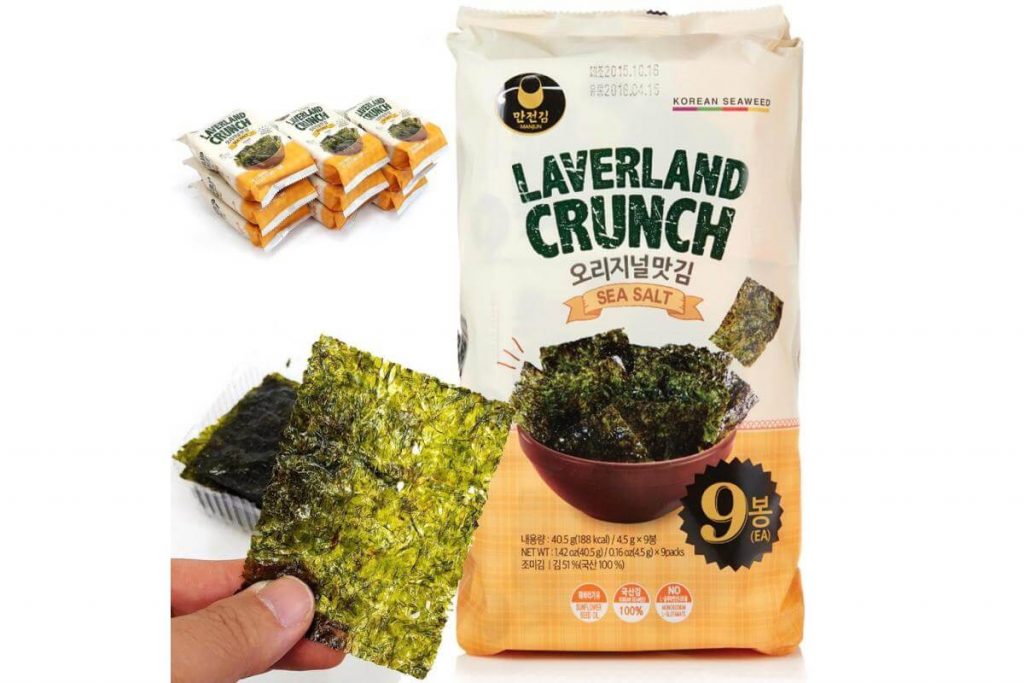 Laverland Crispy Crunch Seaweed Korea Snack Sea Salt
